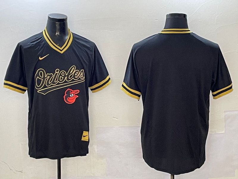 Men Baltimore Orioles Blank Black Gold Game 2025 Nike MLB Jersey style 3->baltimore orioles->MLB Jersey